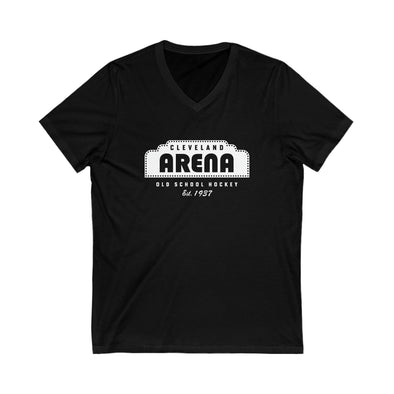 Cleveland Arena Old School Hockey Women's V-Neck T-Shirt