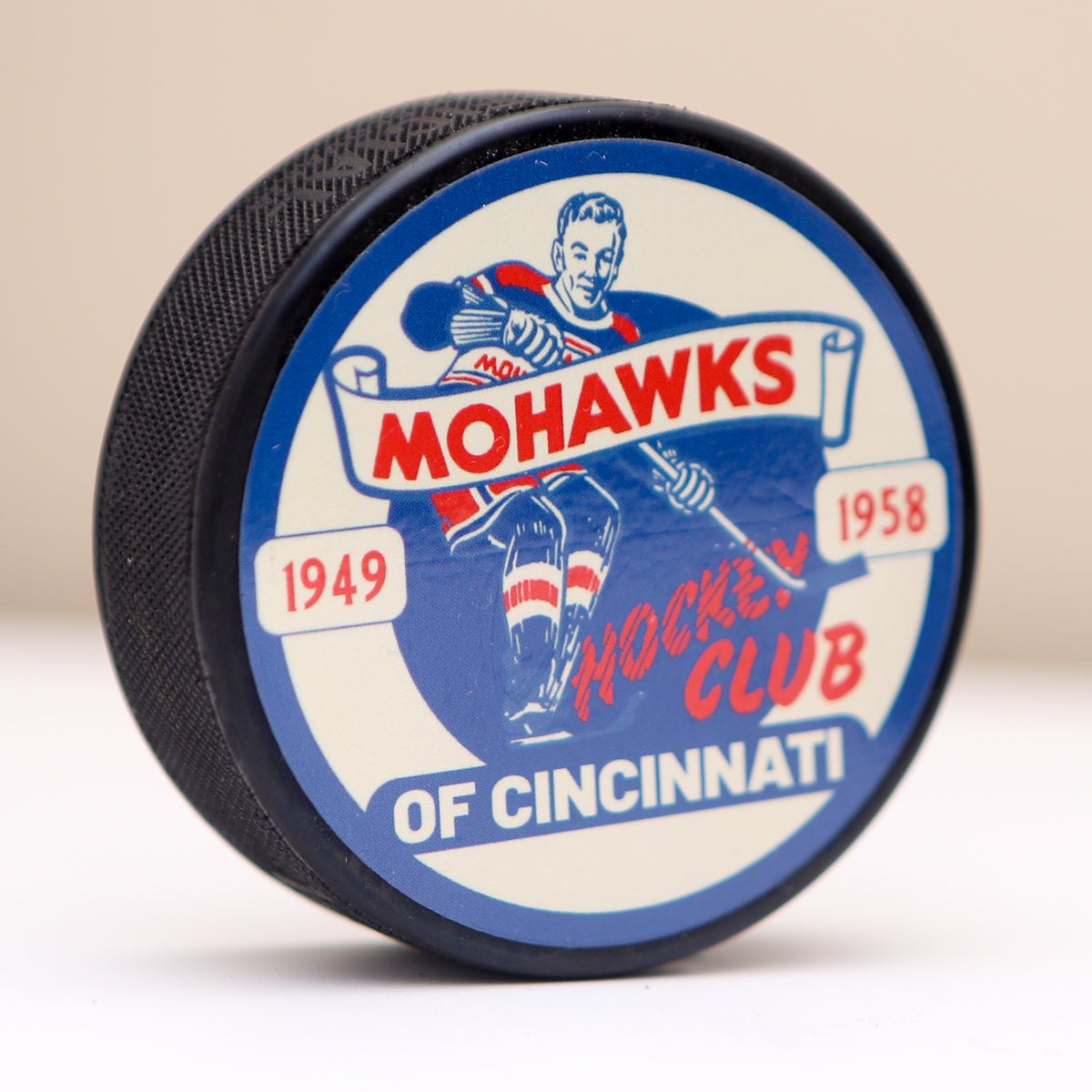 Cincinnati Mohawks Hockey Puck Vintage Ice Hockey