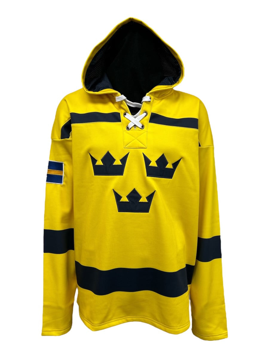 Sweden Hockey Embroidered Lace Hoodie – Vintage Ice Hockey