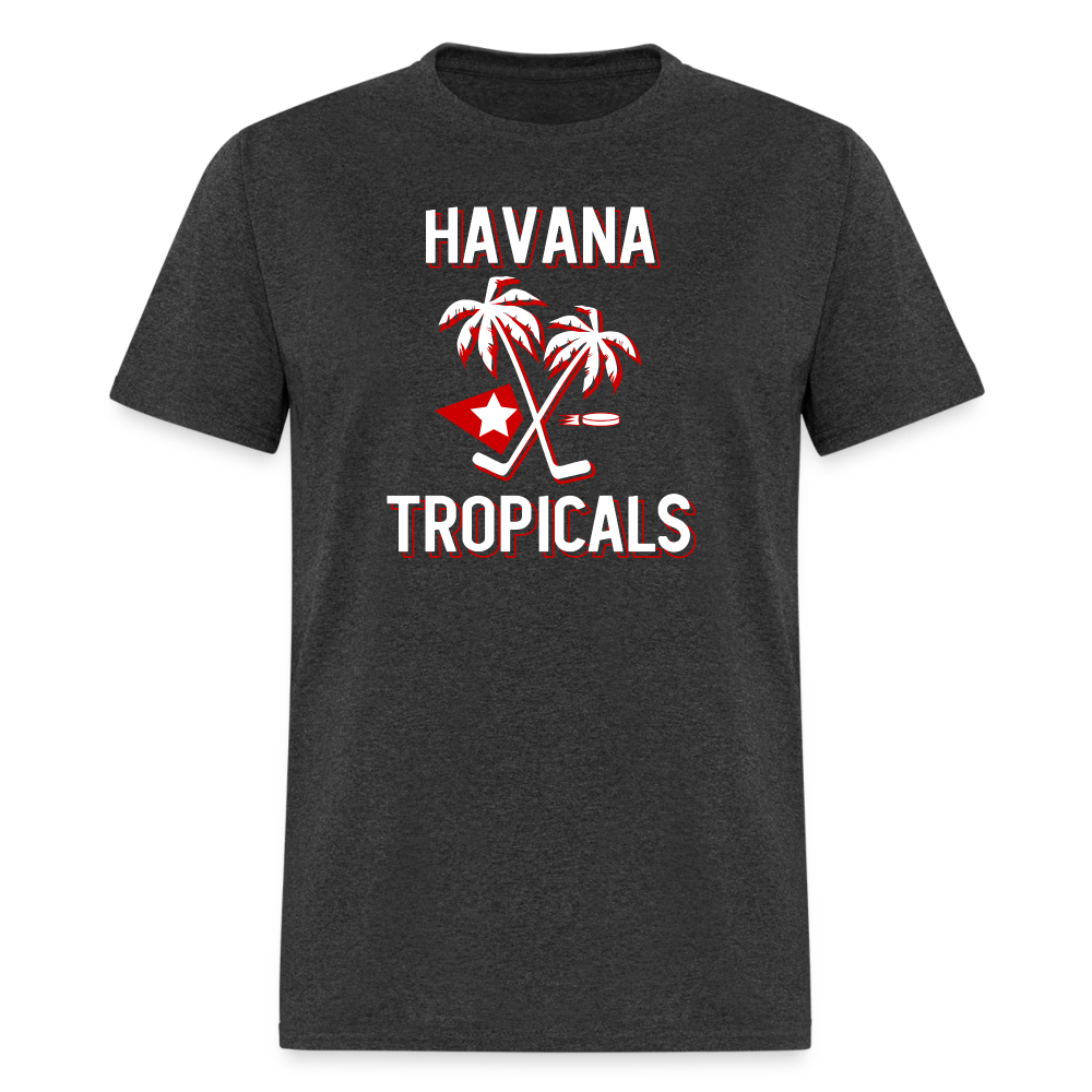 Havana Tropicals Palm T-Shirt - heather black