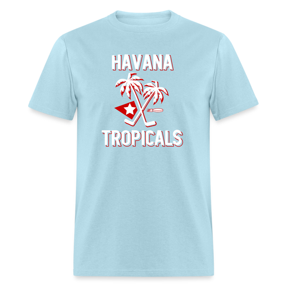 Havana Tropicals Palm T-Shirt - powder blue