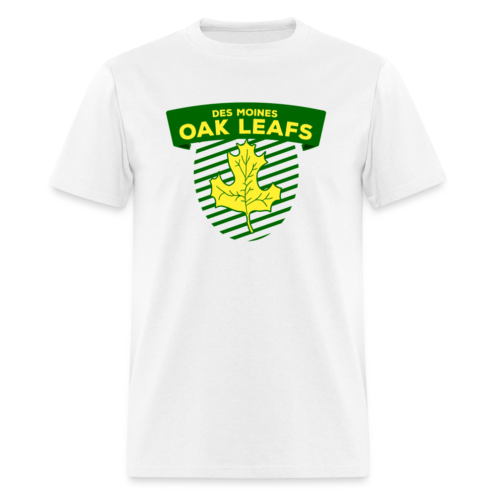 Des Moines Oak Leafs Shield T-Shirt - white