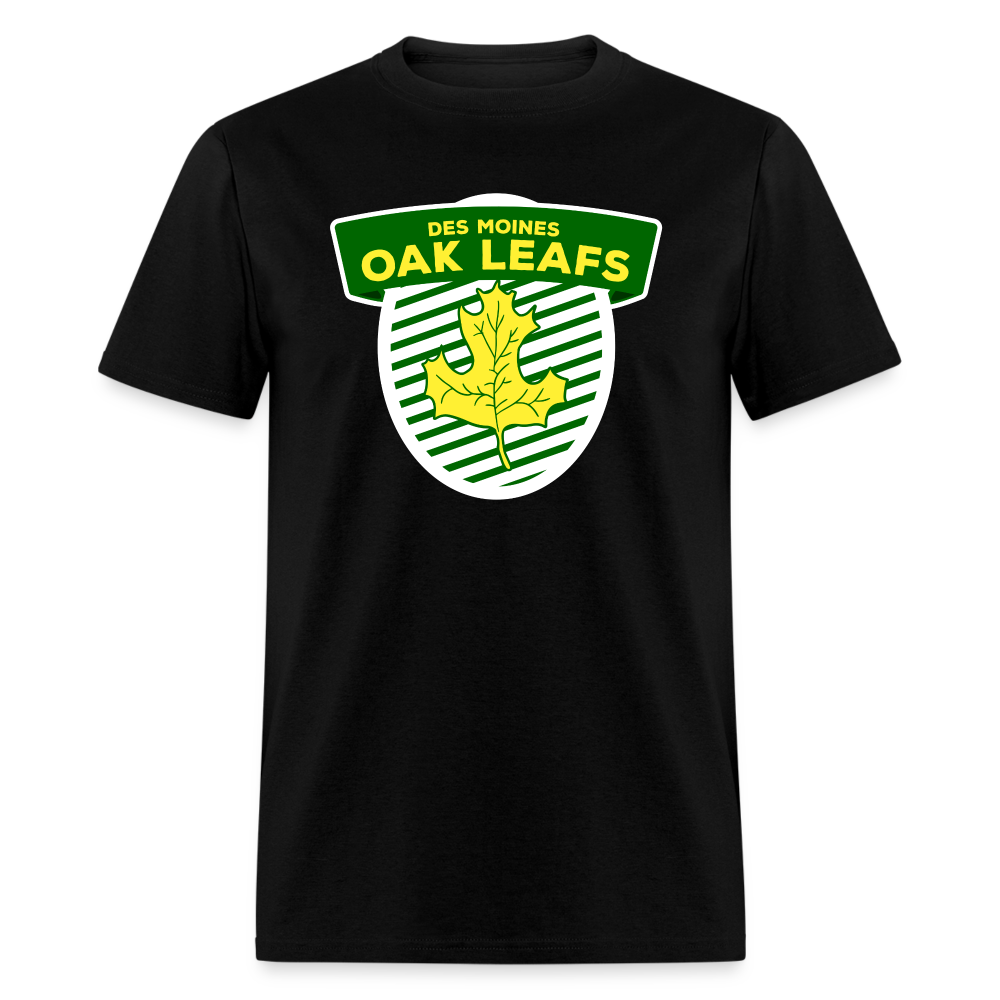 Des Moines Oak Leafs Shield T-Shirt - black