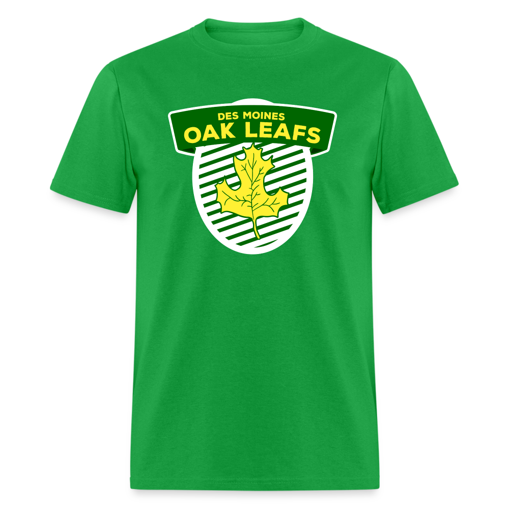 Des Moines Oak Leafs Shield T-Shirt - bright green