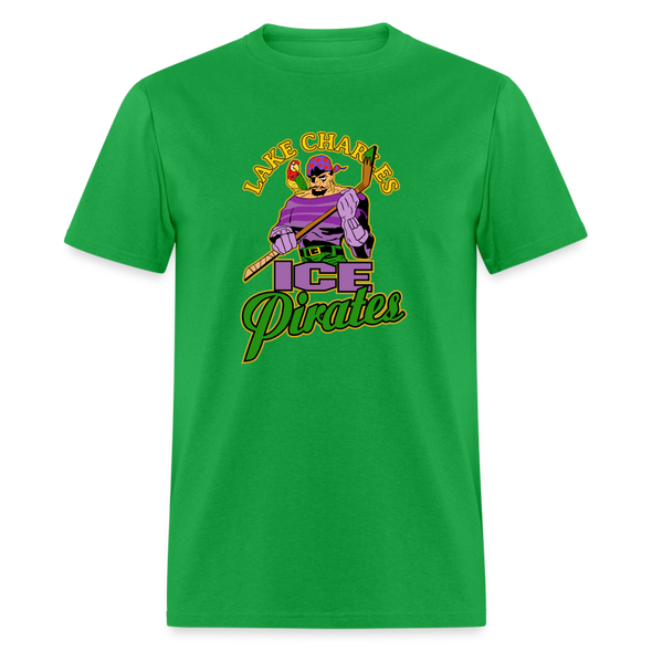 Lake Charles Ice Pirates T-Shirt - bright green