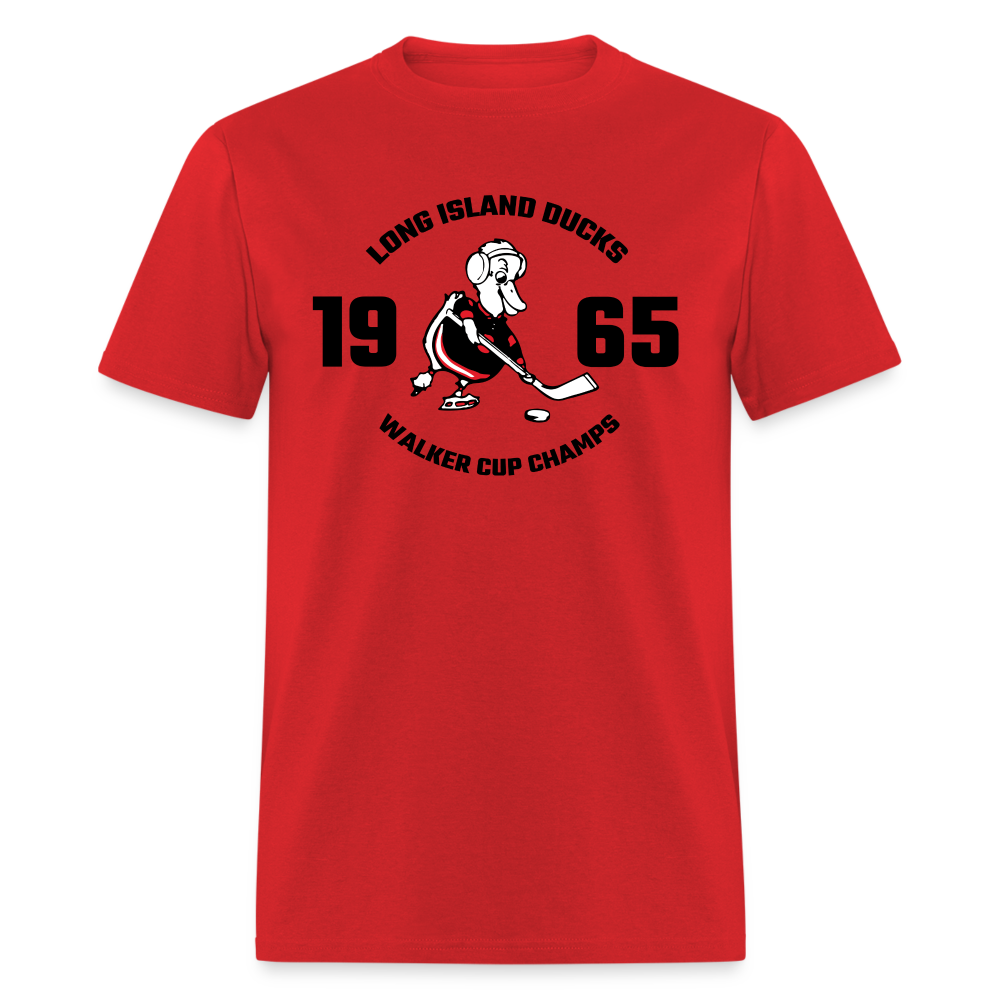 Long Island Ducks 1965 Walker Cup Champions T-Shirt (EHL) - red