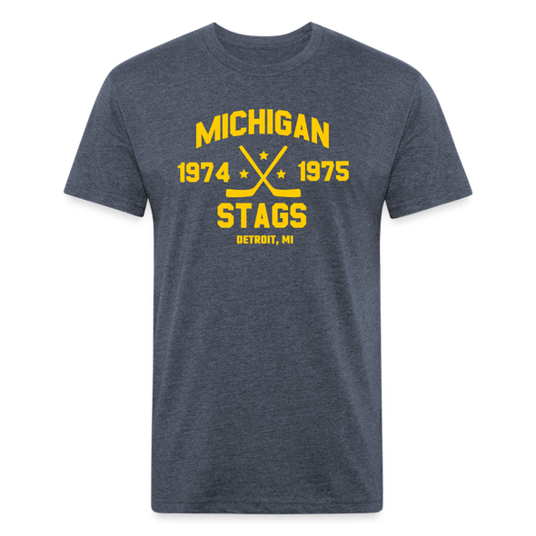 Michigan Stags Dated T-Shirt (Premium) - heather navy