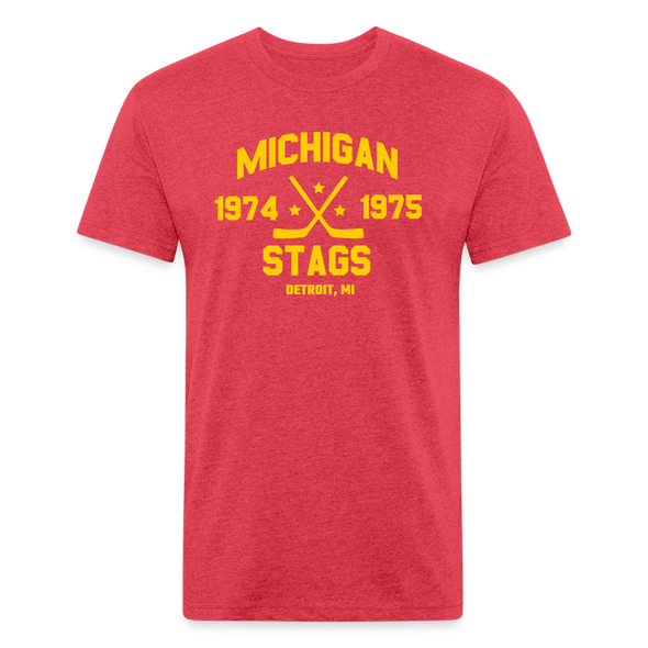 Michigan Stags Dated T-Shirt (Premium) - heather red