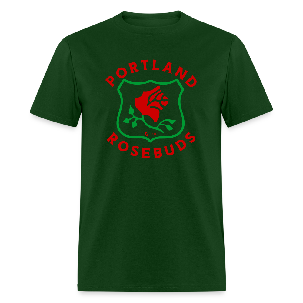 Portland Rosebuds Logo T-Shirt - forest green