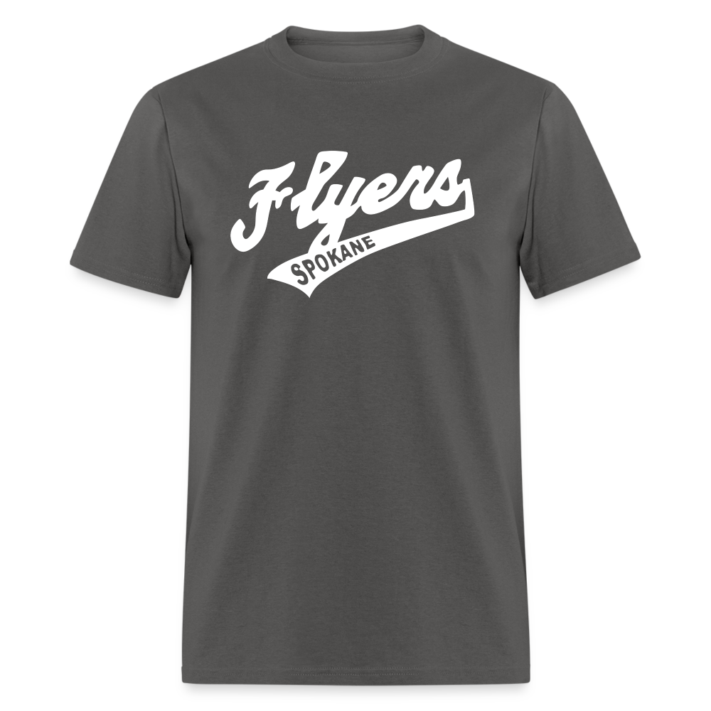 Spokane Flyers Script T-Shirt - charcoal