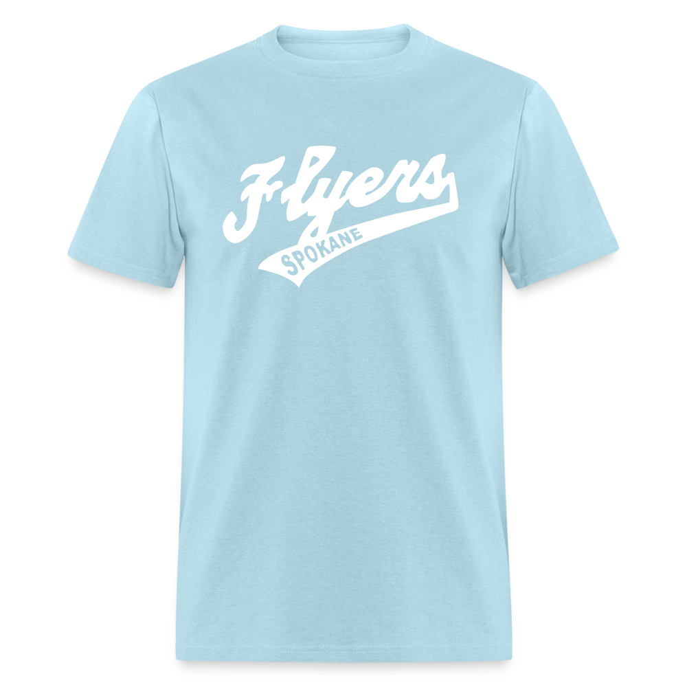 Spokane Flyers Script T-Shirt - powder blue
