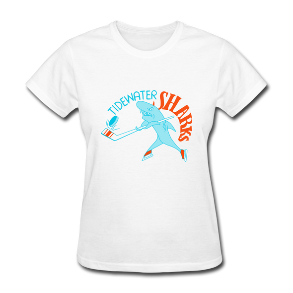 Tidewater Sharks Logo Women's T-Shirt (SHL) - white