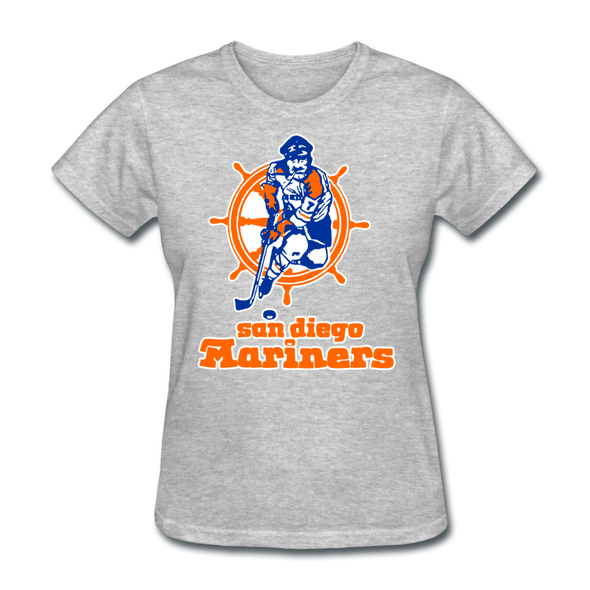 San Diego Mariners Logo Women's T-Shirt (WHA) - heather gray