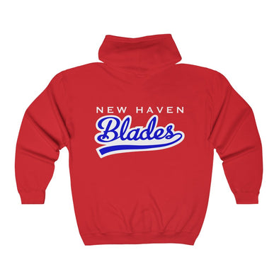 New Haven Blades Script Hoodie (Zip)