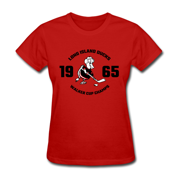 Long Island Ducks 1965 Walker Cup Champions Women's T-Shirt (EHL) - red