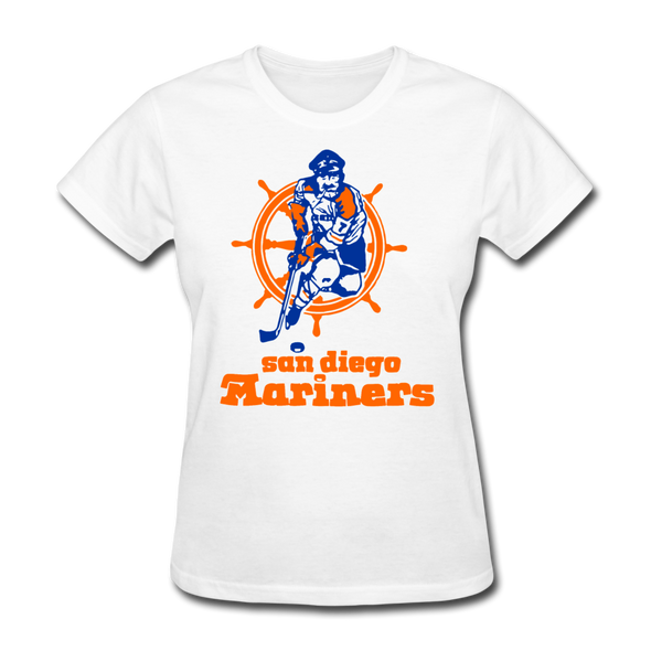 San Diego Mariners Logo Women's T-Shirt (WHA) - white