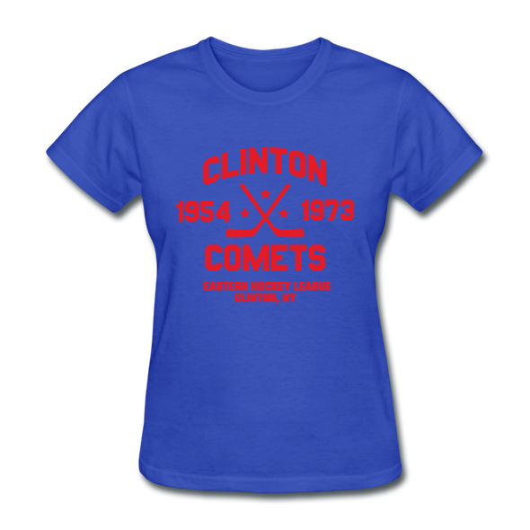 Clinton Comets Dated Women's T-Shirt (EHL) - royal blue