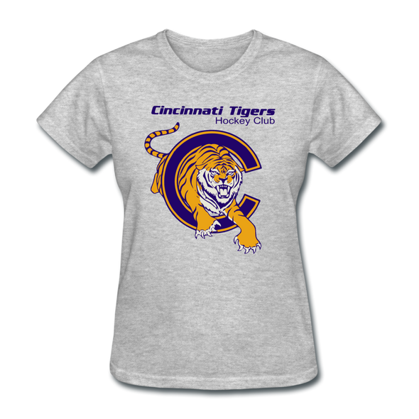 Cincinnati Tigers Logo Women's T-Shirt (CHL) - heather gray