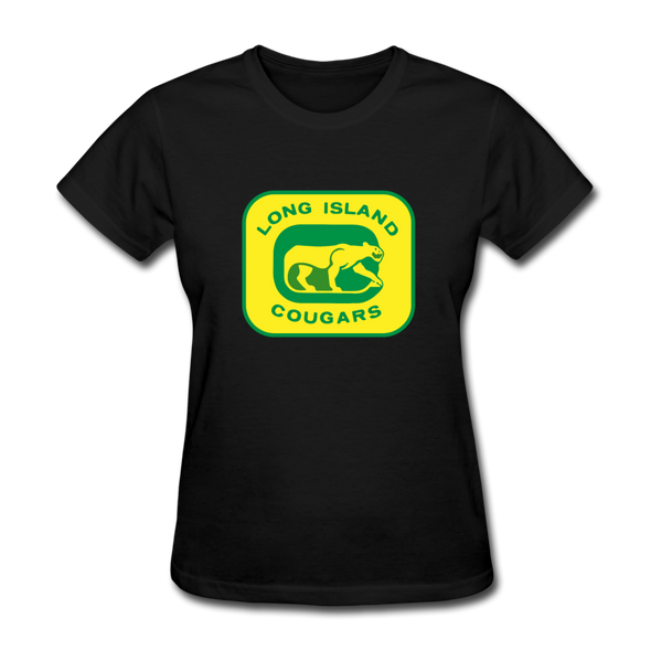 Long Island Cougars Women's T-Shirt (NAHL) - black