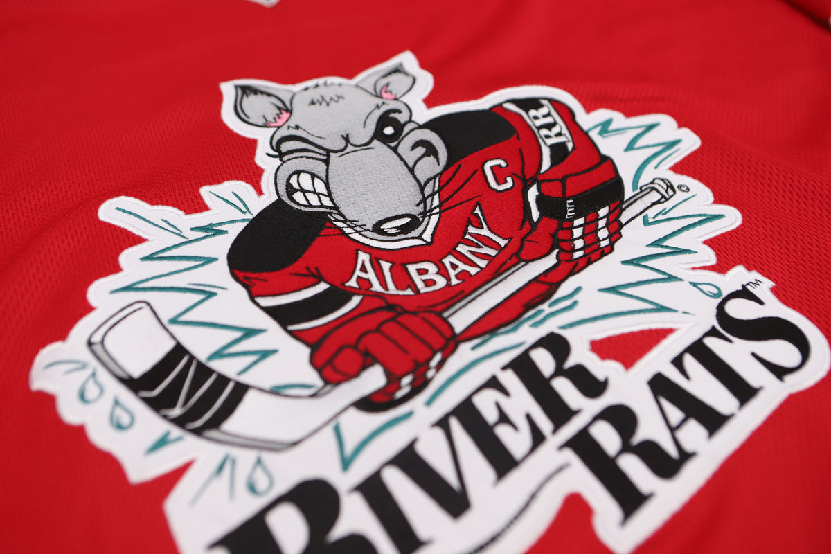 Maillot De Hockey Vintage CCM Albany River Rats - Taille XXL - Années 1990 - Occasion