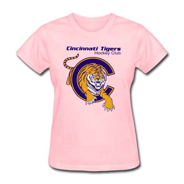 Cincinnati Tigers Logo Women's T-Shirt (CHL) - pink