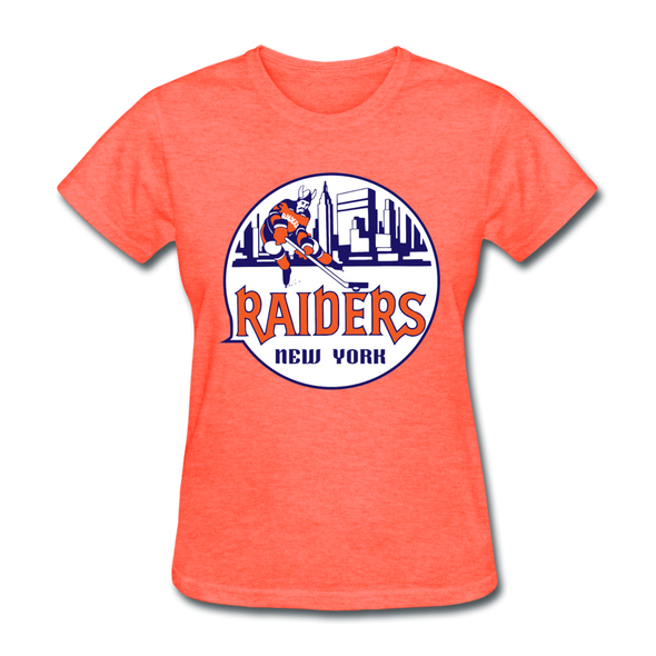 New York Raiders Logo Women's T-Shirt (WHA) - heather coral