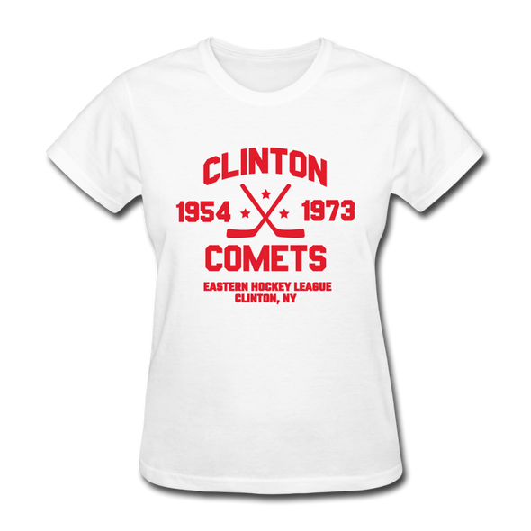 Clinton Comets Dated Women's T-Shirt (EHL) - white