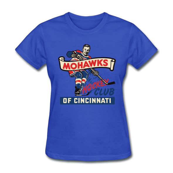 Cincinnati Mohawks Logo Women's T-Shirt (IHL) - royal blue
