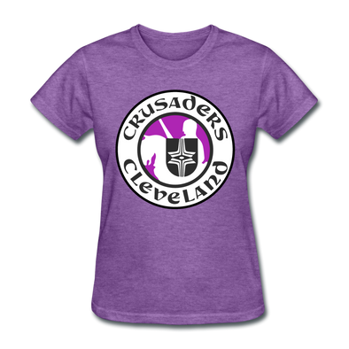 Cleveland Crusaders Logo Women's T-Shirt (WHA) - purple heather