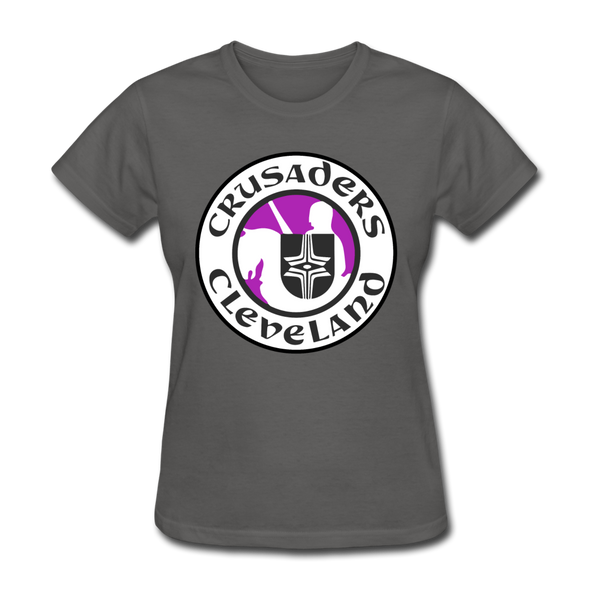 Cleveland Crusaders Logo Women's T-Shirt (WHA) - charcoal