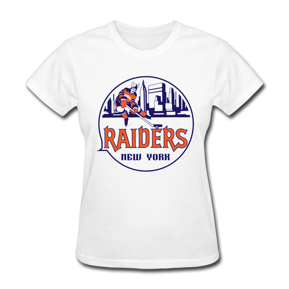 New York Raiders Logo Women's T-Shirt (WHA) - white