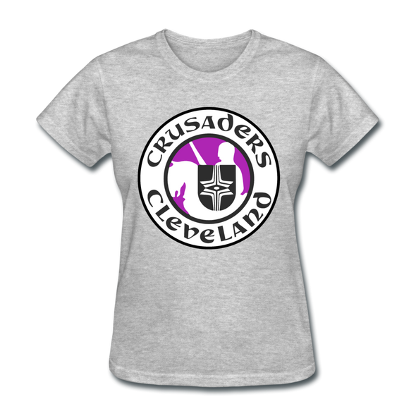 Cleveland Crusaders Logo Women's T-Shirt (WHA) - heather gray