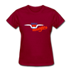 Amarillo Wranglers Logo Women's T-Shirt (SWHL) - dark red