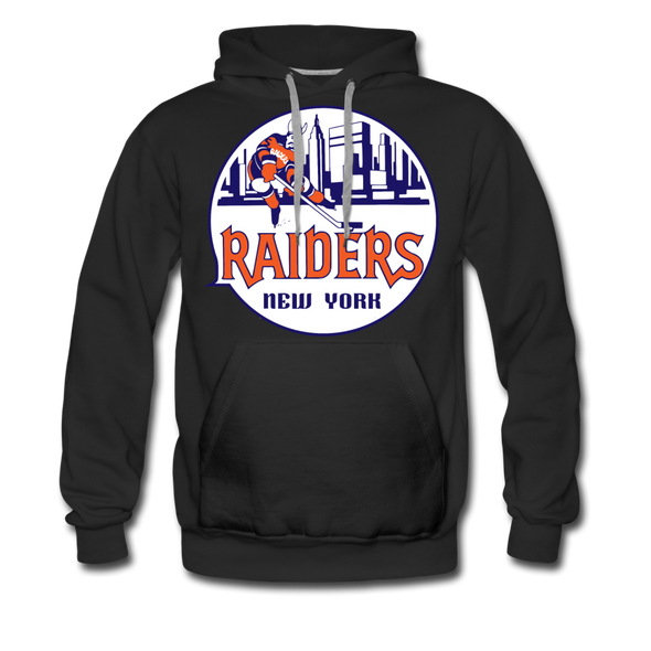 New York Raiders Logo Premium Hoodie (Single Sided Printing) - black