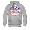 New York Raiders Logo Premium Hoodie (Single Sided Printing) - heather gray