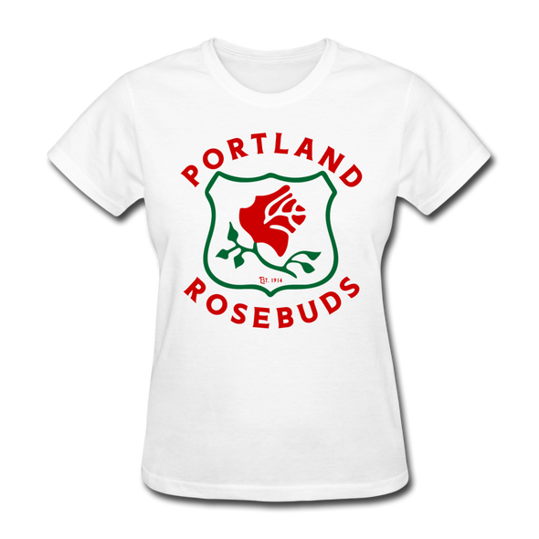 Portland Rosebuds Logo Women's T-Shirt - white
