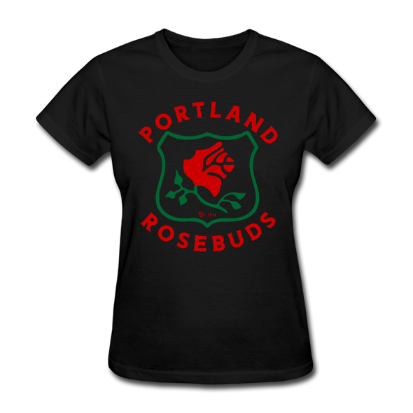 Portland Rosebuds Logo Women's T-Shirt - black