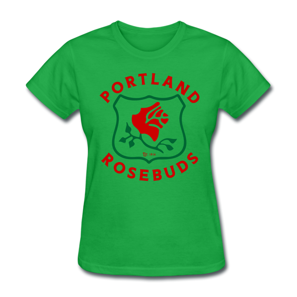 Portland Rosebuds Logo Women's T-Shirt - bright green