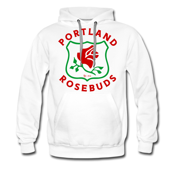 Portland Rosebuds Logo Premium Hoodie - white