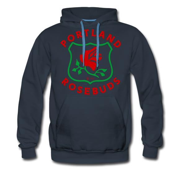 Portland Rosebuds Logo Premium Hoodie - navy