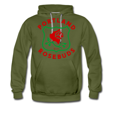 Portland Rosebuds Logo Premium Hoodie - olive green
