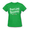 Portland Rosebuds Retro Women's T-Shirt - bright green