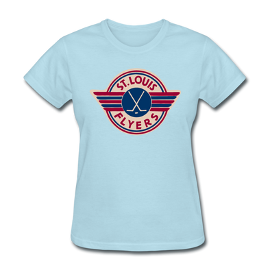 St. Louis Flyers Women's T-Shirt - powder blue