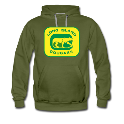 Long Island Cougars Hoodie (Premium) - olive green