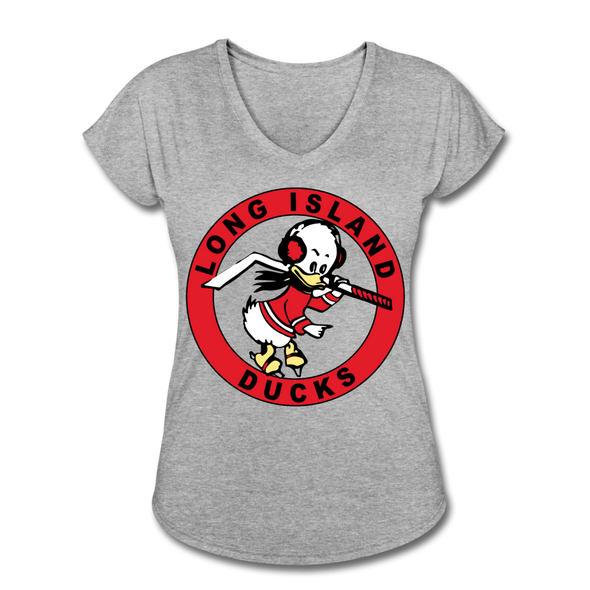 Long Island Ducks 1960s Women's T-Shirt (Premium Tri-Blend) - heather gray