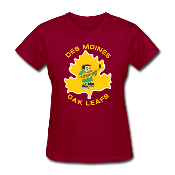 Des Moines Oak Leafs Women's T-Shirt - dark red