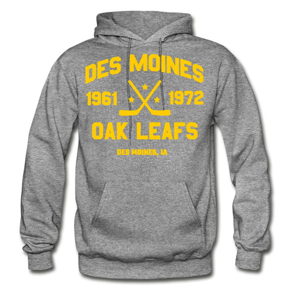 Des Moines Oak Leafs Double Sided Hoodie - graphite heather