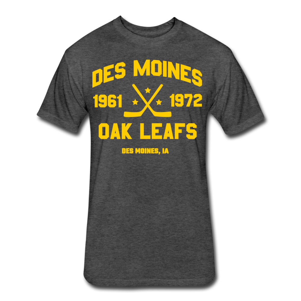 Des Moines Oak Leafs Dated T-Shirt - heather black