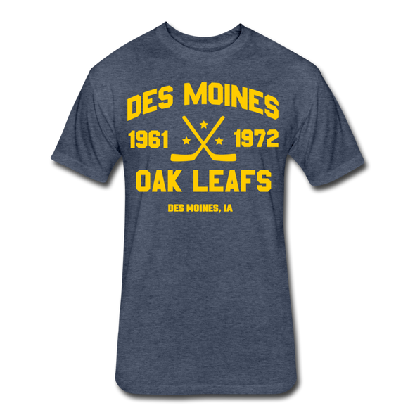 Des Moines Oak Leafs Dated T-Shirt - heather navy