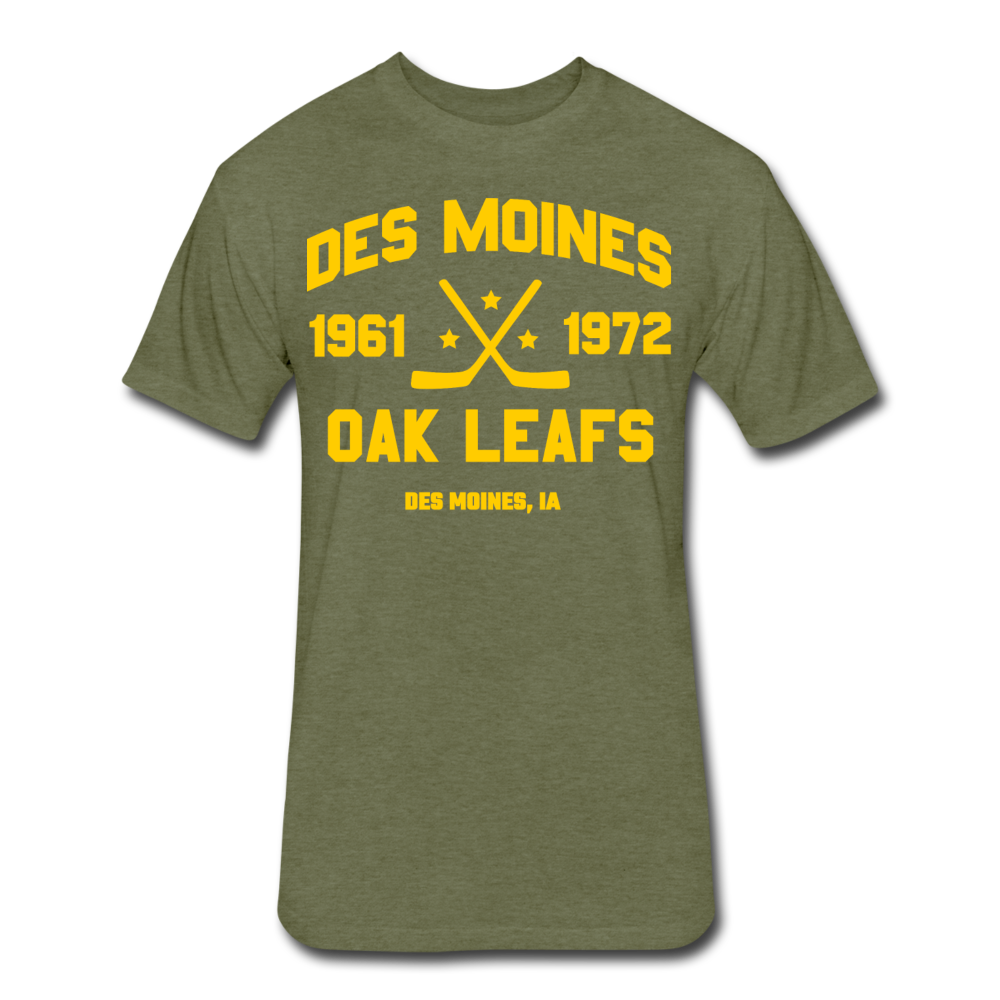 Des Moines Oak Leafs Dated T-Shirt - heather military green